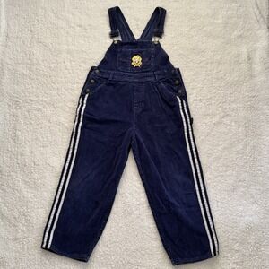 Looney Tunes VTG Tweety Sweet Bird Embroidered Corduroy Navy Overall Pants 10/12